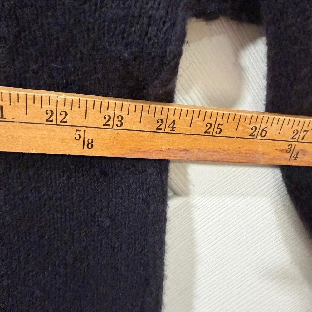 360 Cashmere Monica Sweater Navy Blue 100% Cashmere Mock Neck Ladder Back Small‎